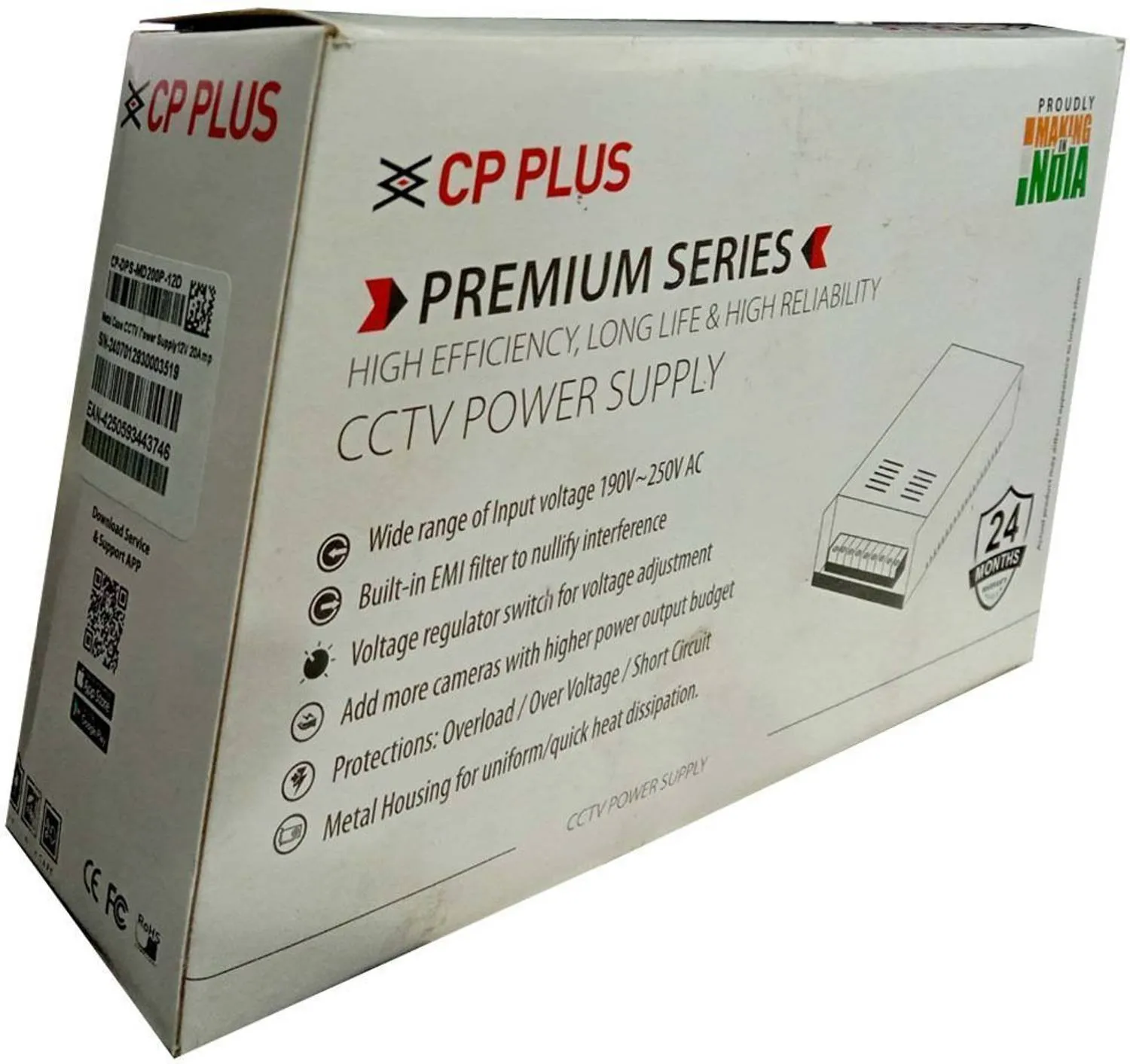 CP PLUS CCTV Power Supply 20Amp 16CH